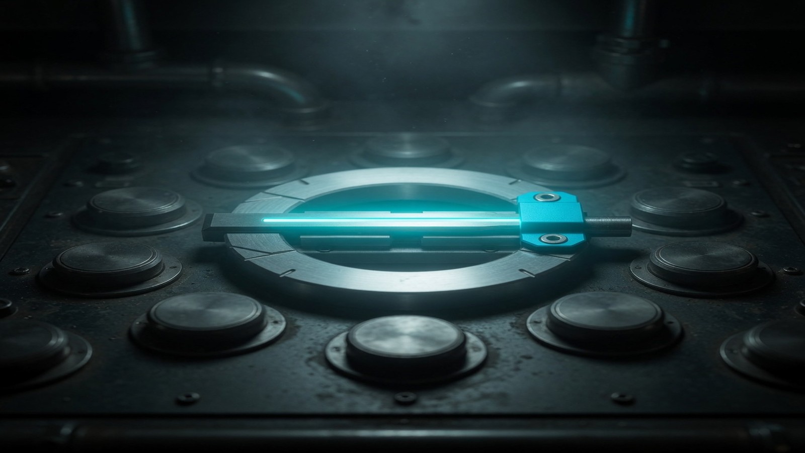 The SwarmLatch device isolating a single lit node among dim surrounding nodes.